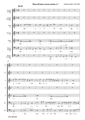 Missa Praeter rerum seriem a 7