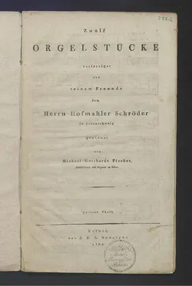 12 Orgelstücke, Book 2