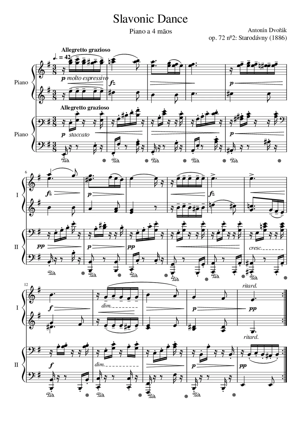 Slavonic Dances Op.72 - Page 1