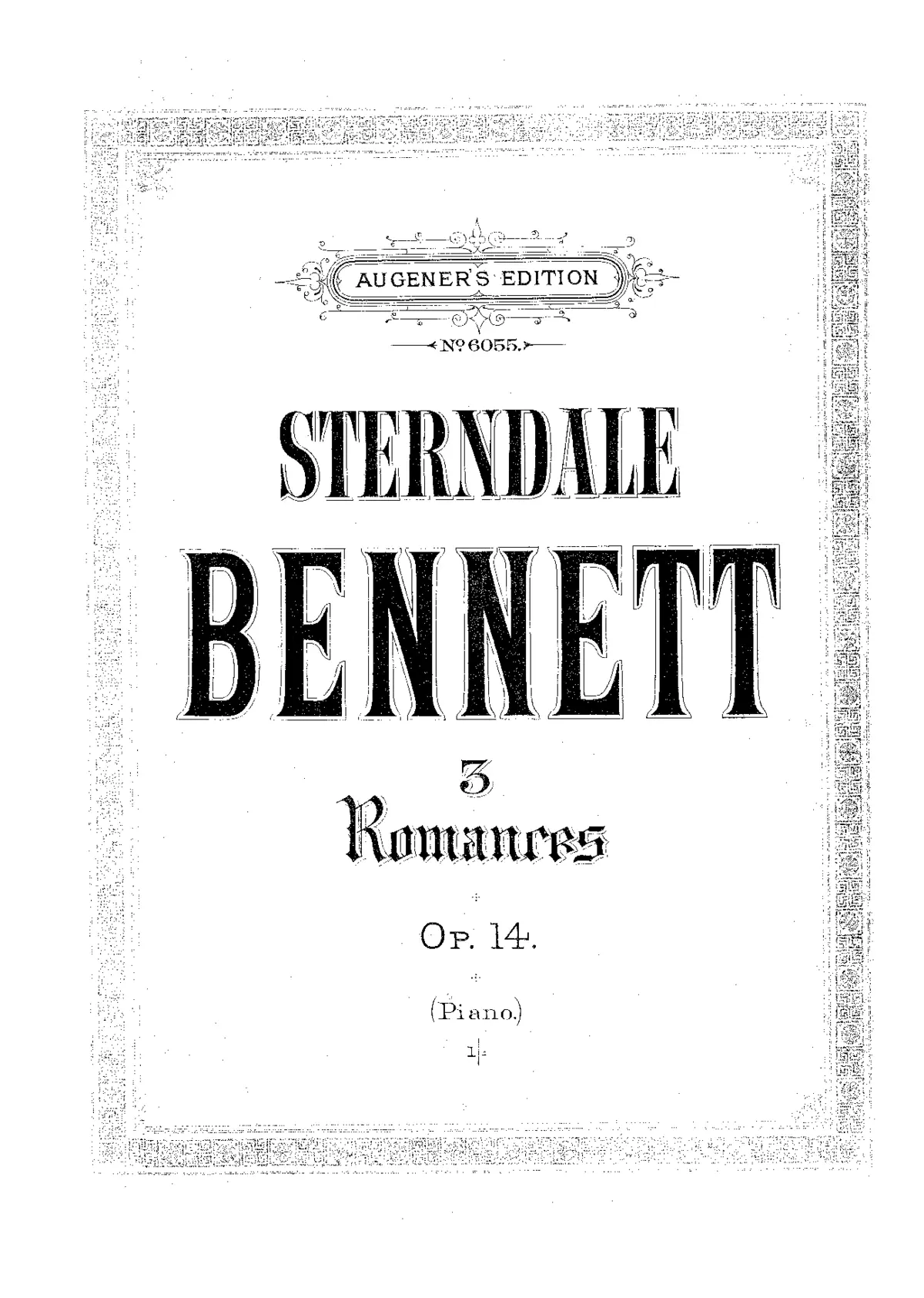 3 Romances, Op.14 - Page 1