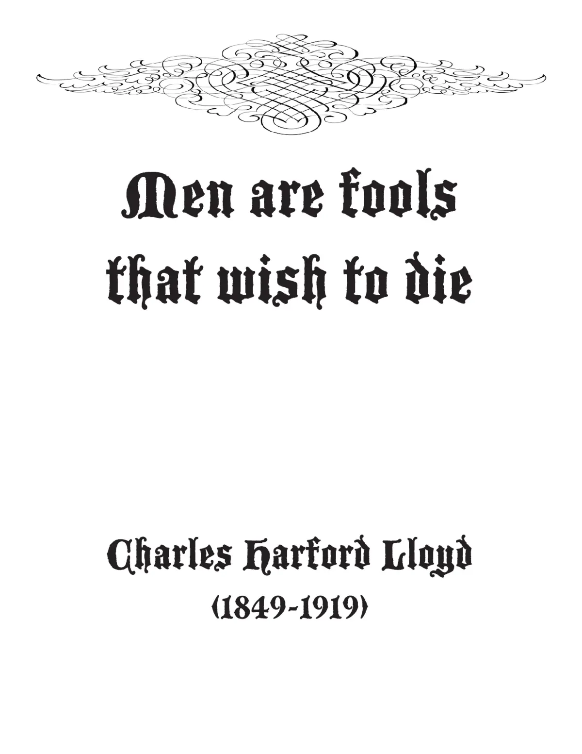 Men are fools that wish to die - Page 1