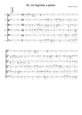 Se voi lagrime a pieno