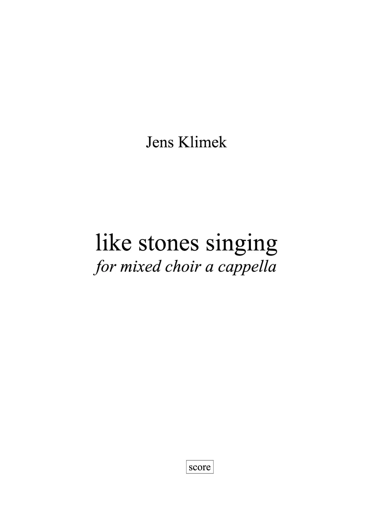 Like stones singing - Page 1