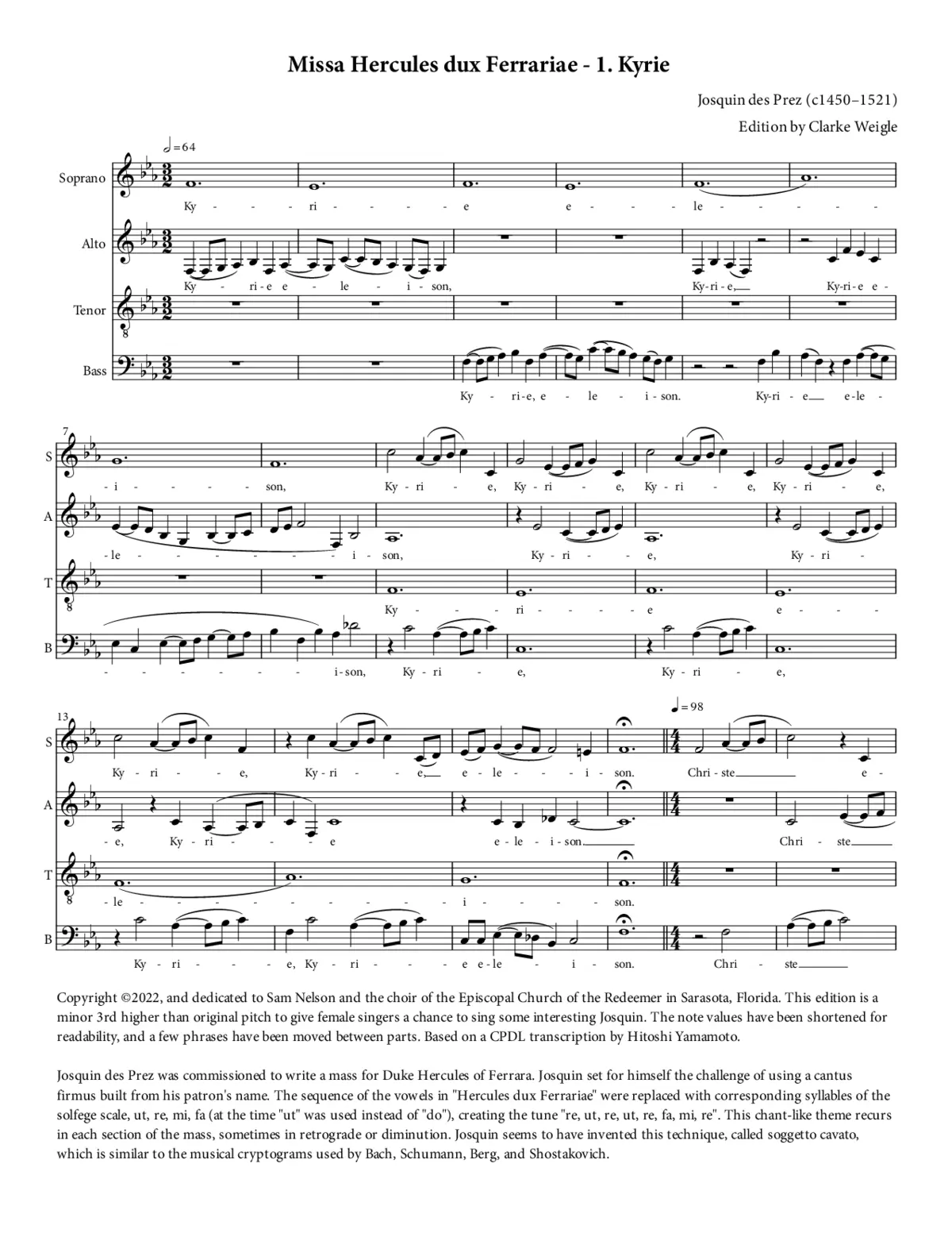 Missa Hercules Dux Ferrariae - Page 1