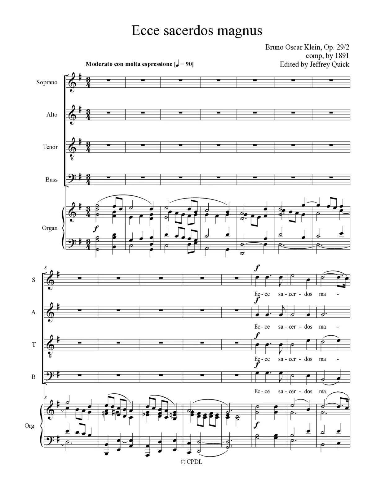 Ecce sacerdos magnus, Op. 29/2 - Page 1