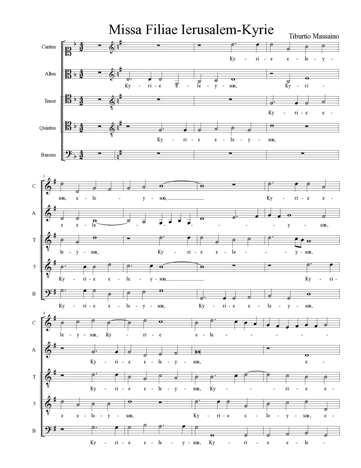 Missa Filiae Ierusalem - Page 1