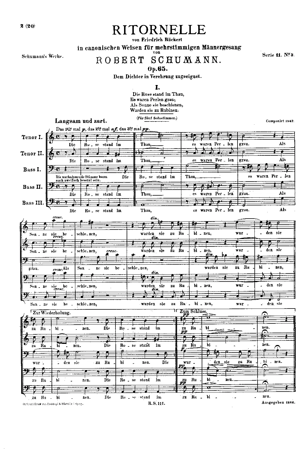Ritornelle in canonischen Weisen - Page 1