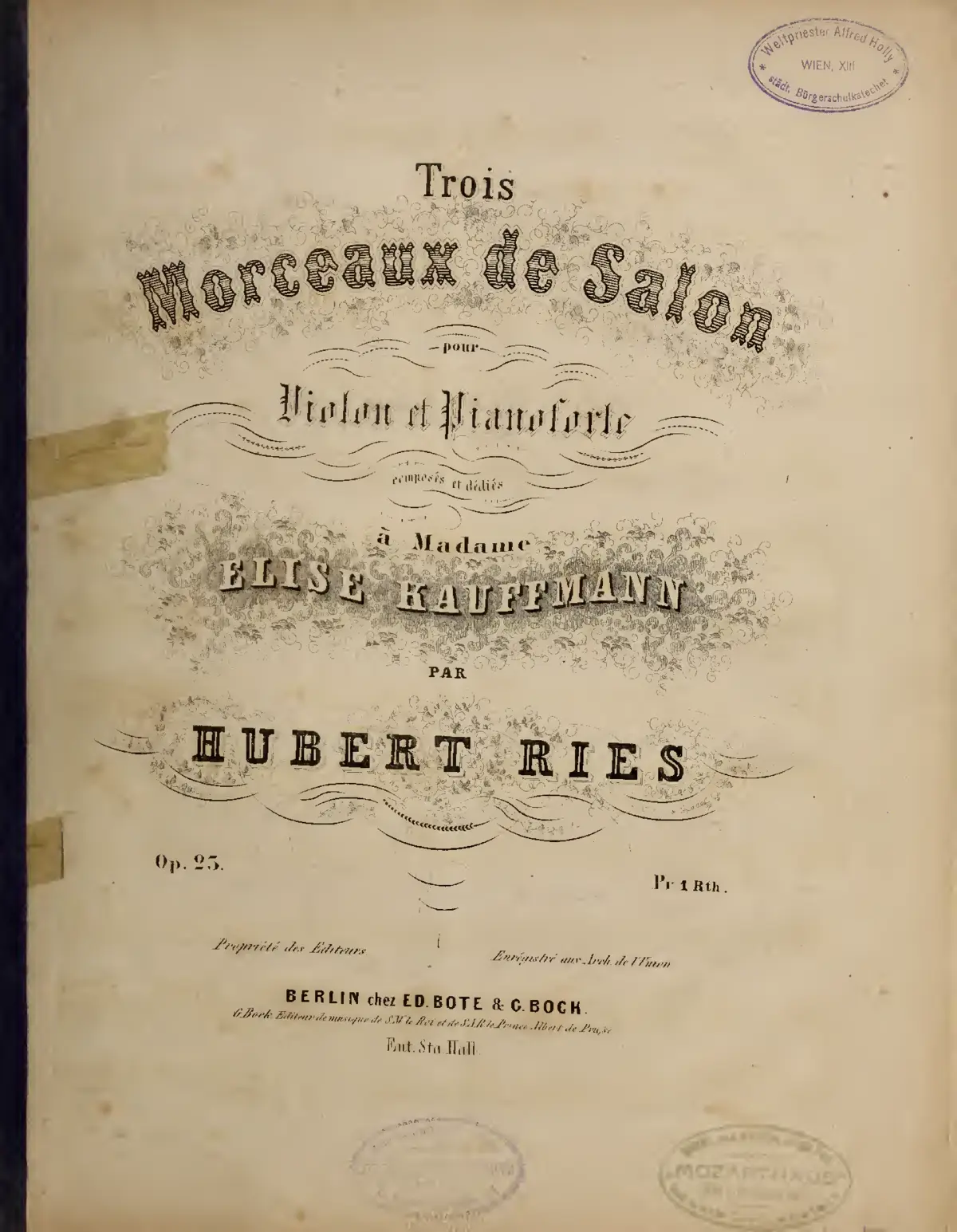 3 Morceaux de salon - Page 1