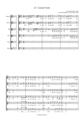 Cantate, Ninfe leggiadrette e belle