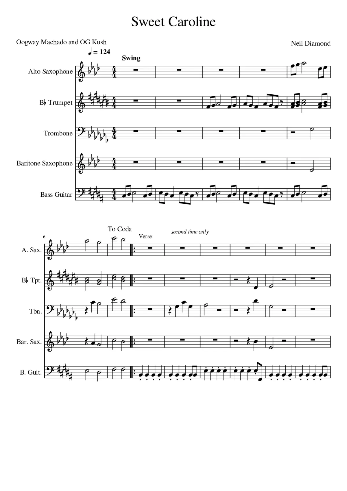 sweet caroline - Page 1
