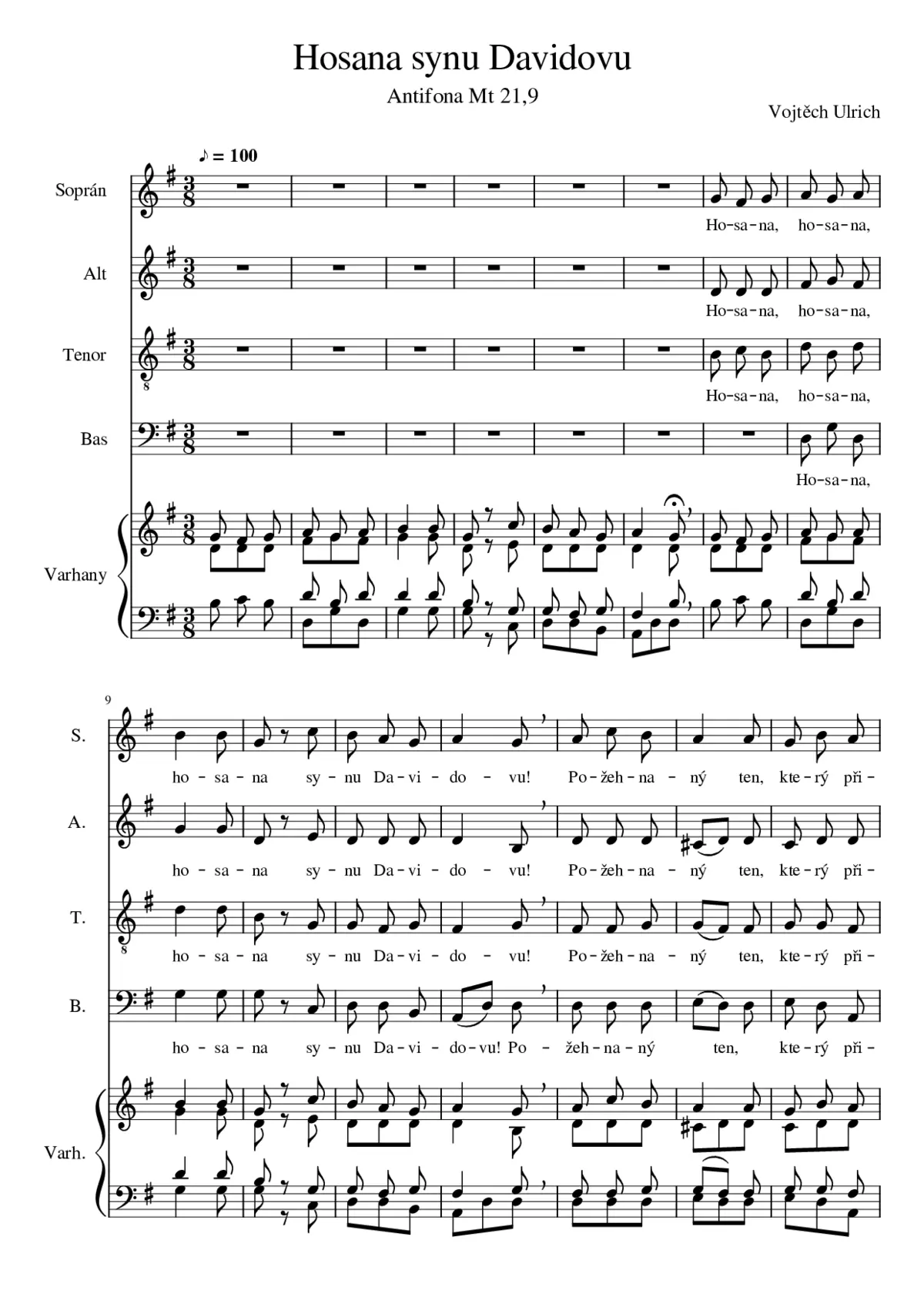 Hosana synu Davidovu - Page 1
