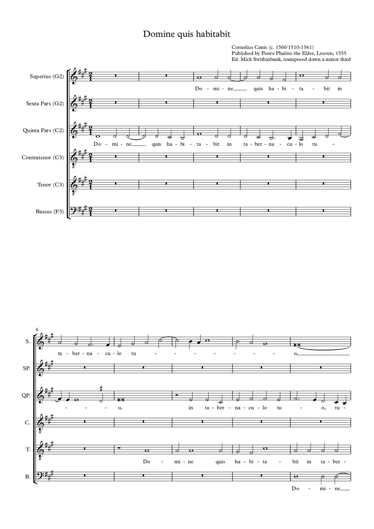 Domine quis habitabit - Page 1