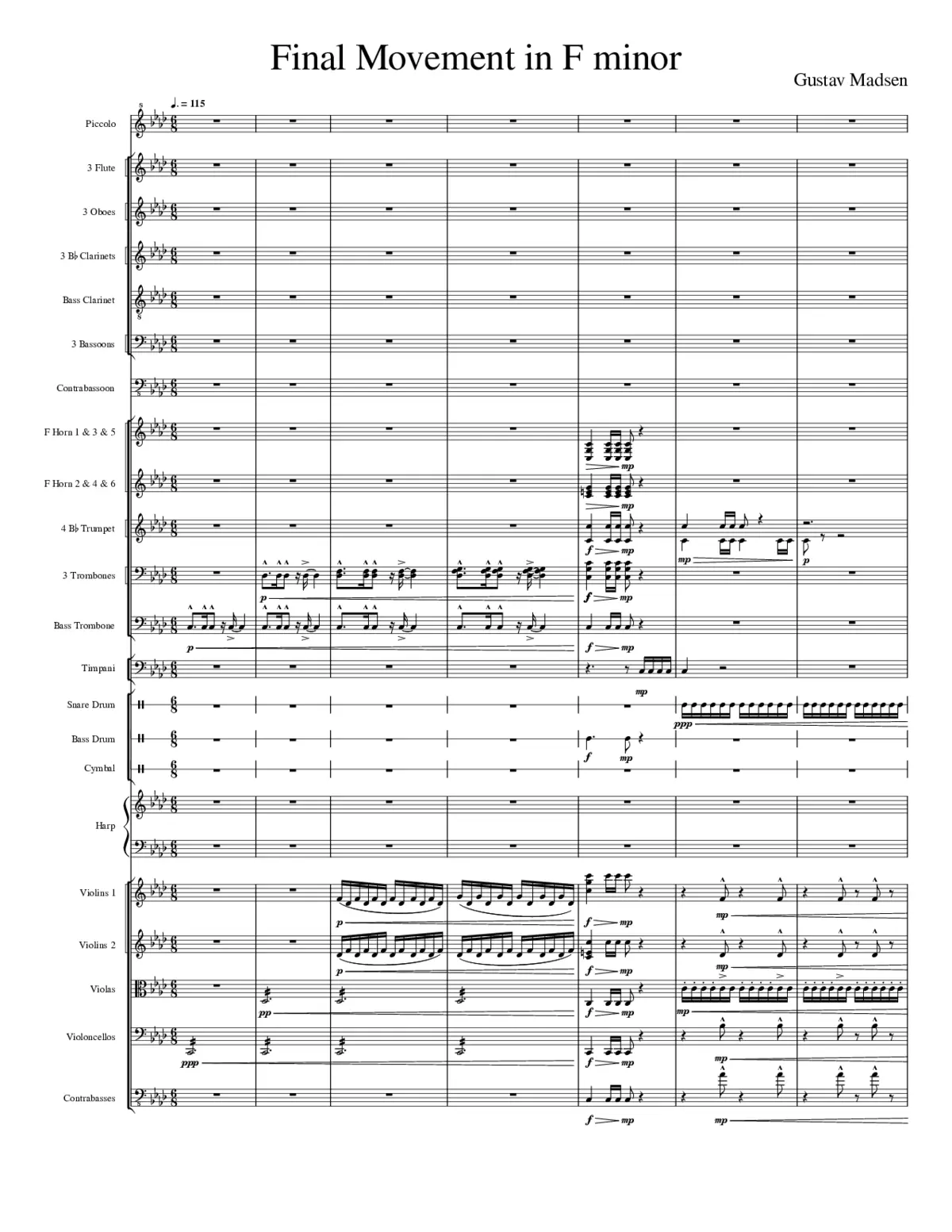 Final Movement in F minor - Page 1