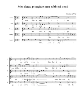 Men densa pioggia e men rabbiosi venti