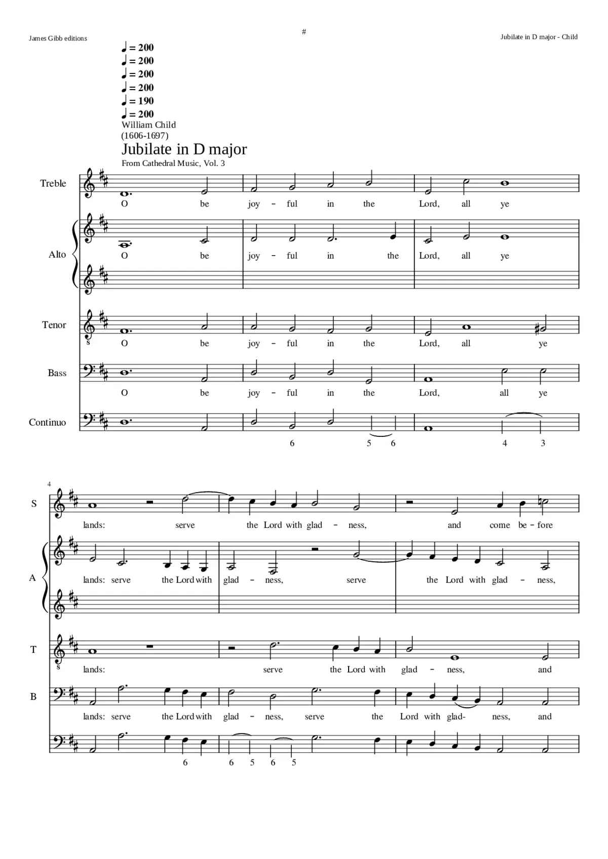 Jubilate in D major - Page 1