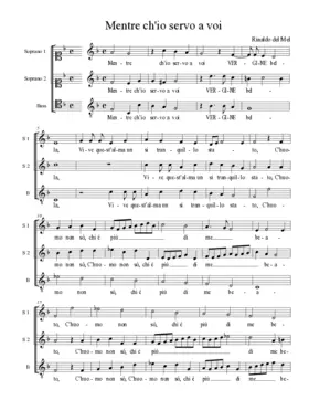 Mentre ch'io servo a voi