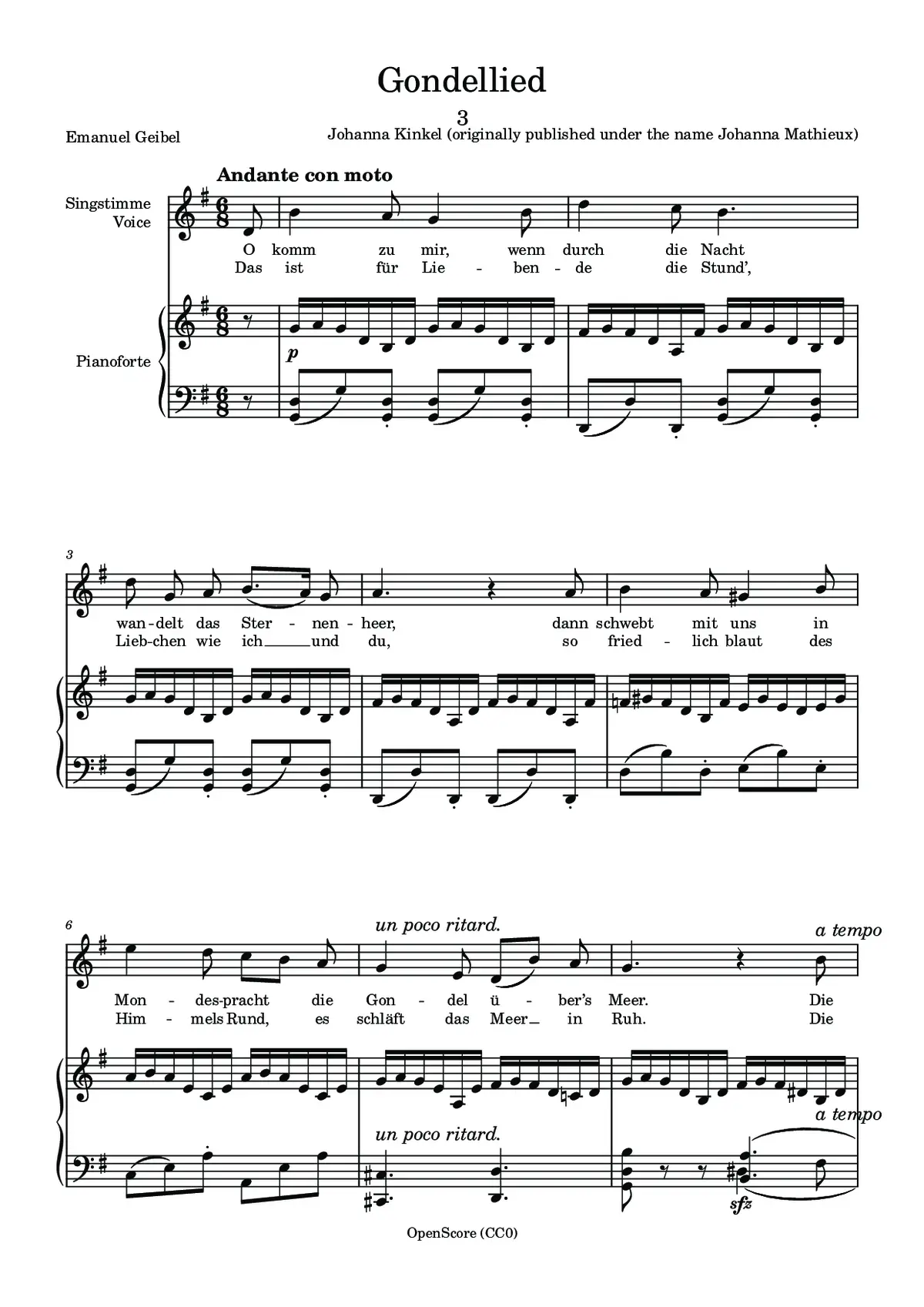 Gondellied - Page 1