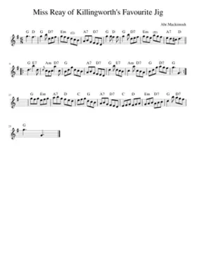 Miss Reay of Killingworth's Favourite Jig