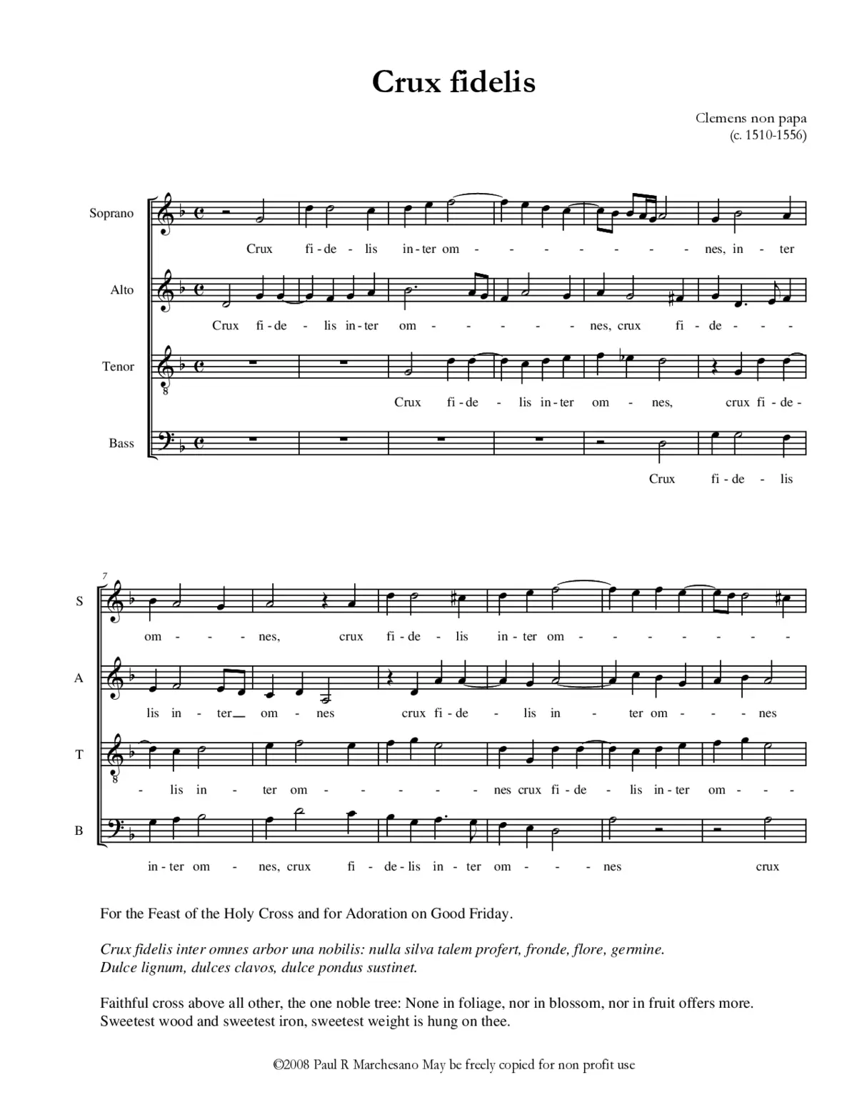 Crux fidelis - Page 1