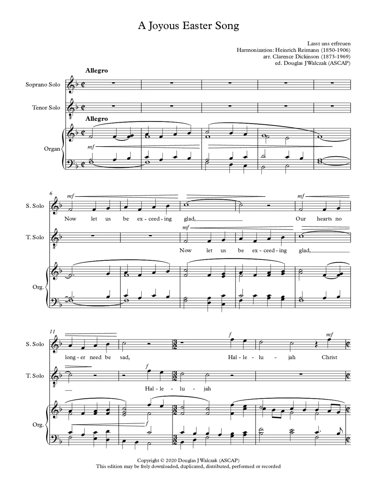 A Joyous Easter Song - Page 1