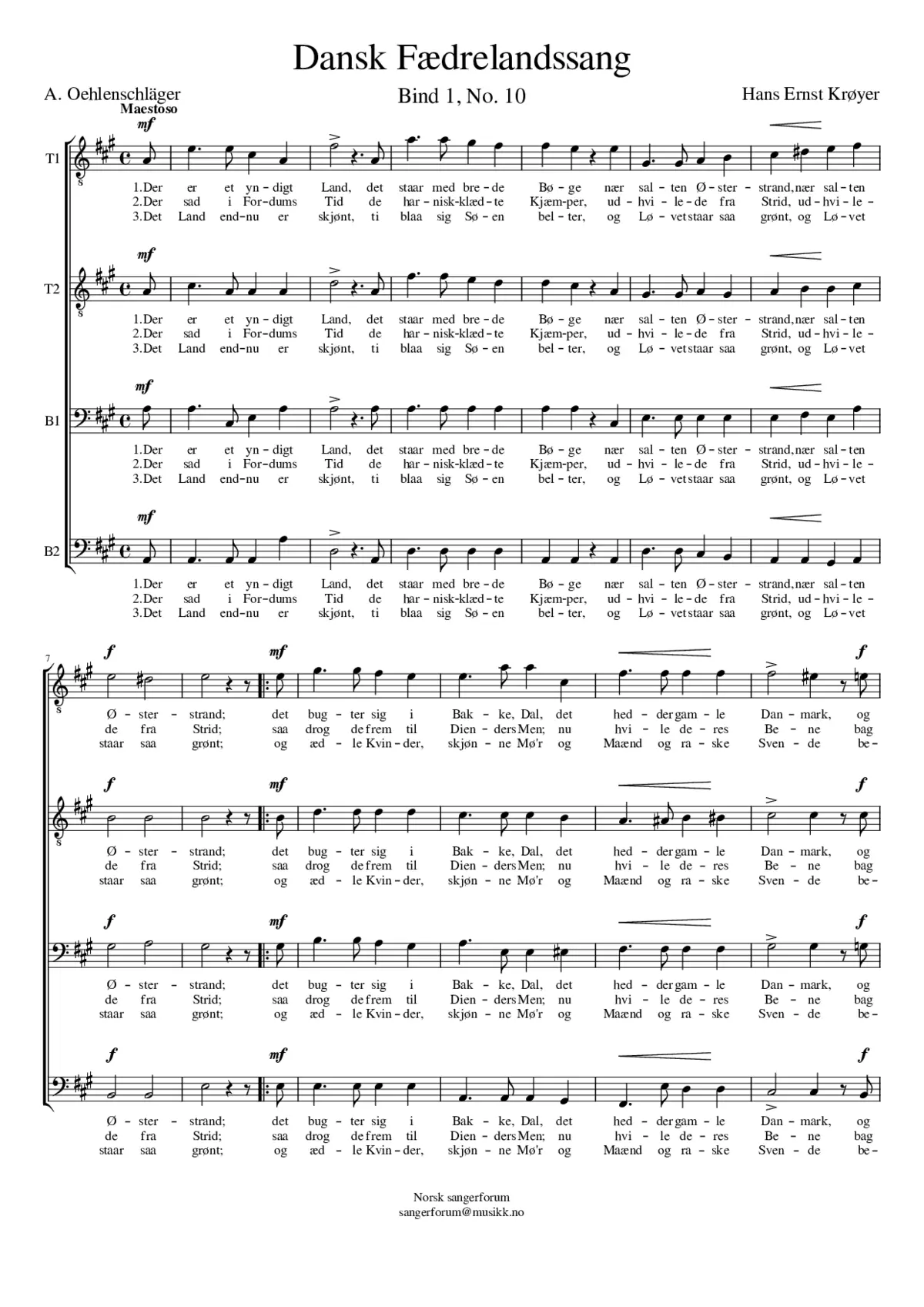 Dansk Fædrelandssang - Page 1