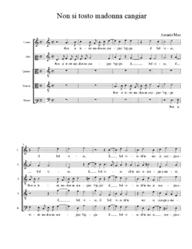 Non si tosto madonna cangiar