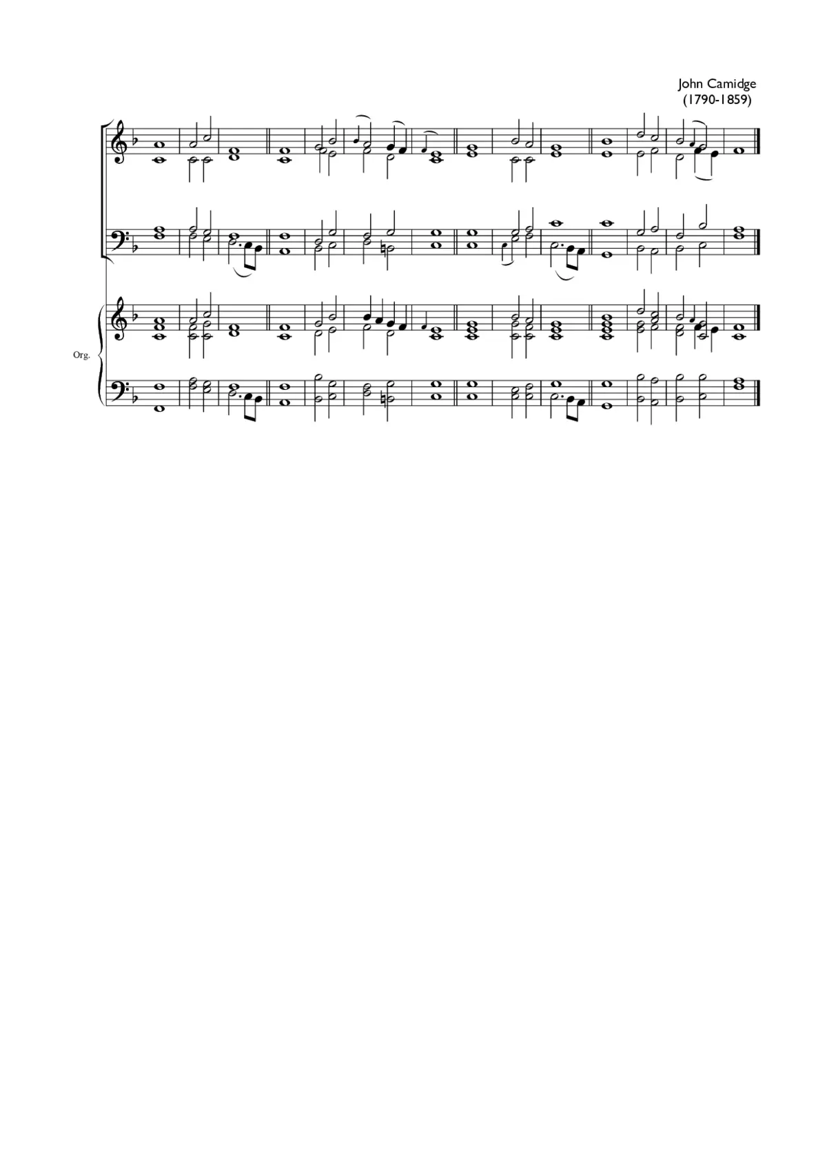 Double chant in F major - Page 1