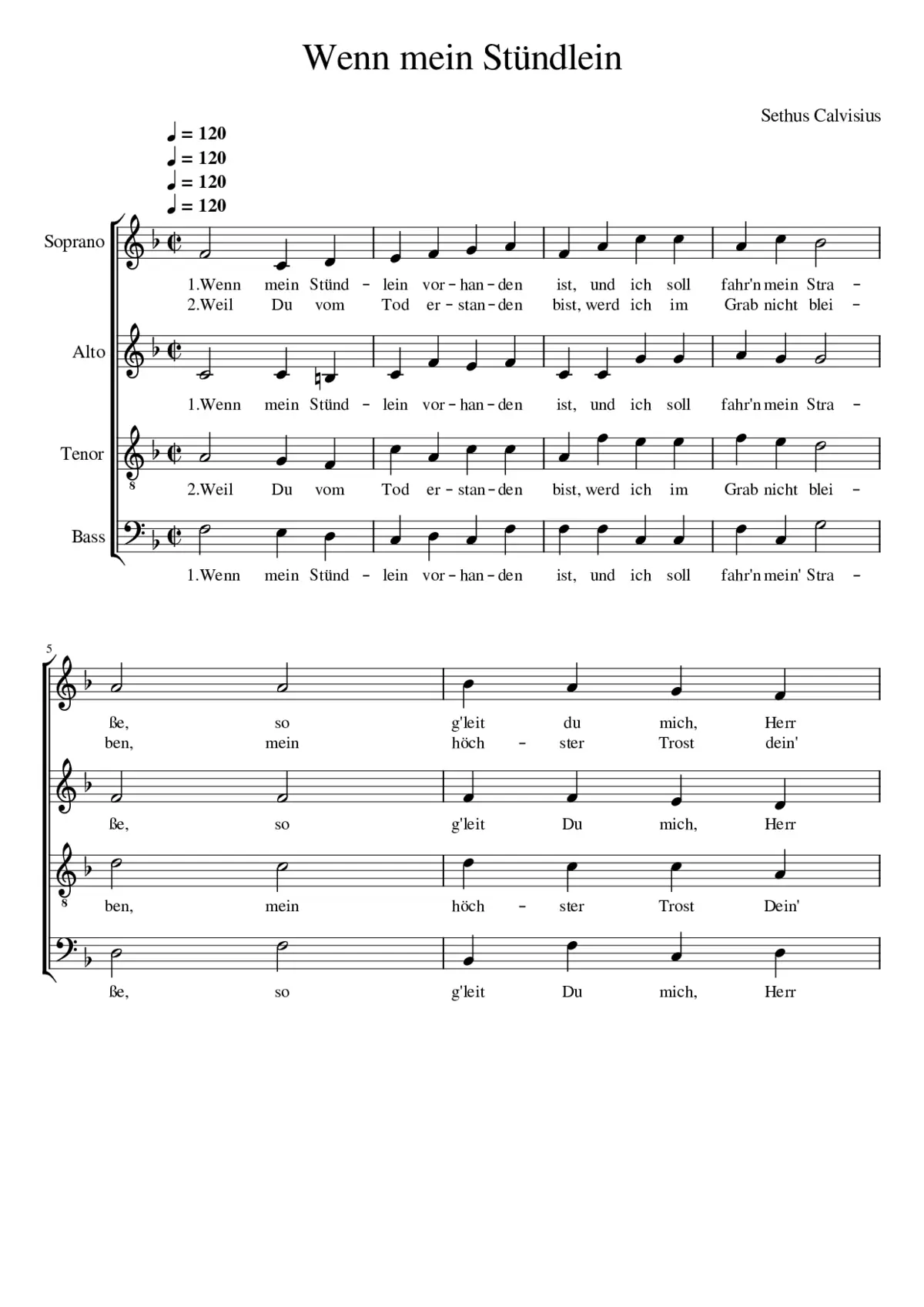 Wenn mein Stündlein - Page 1