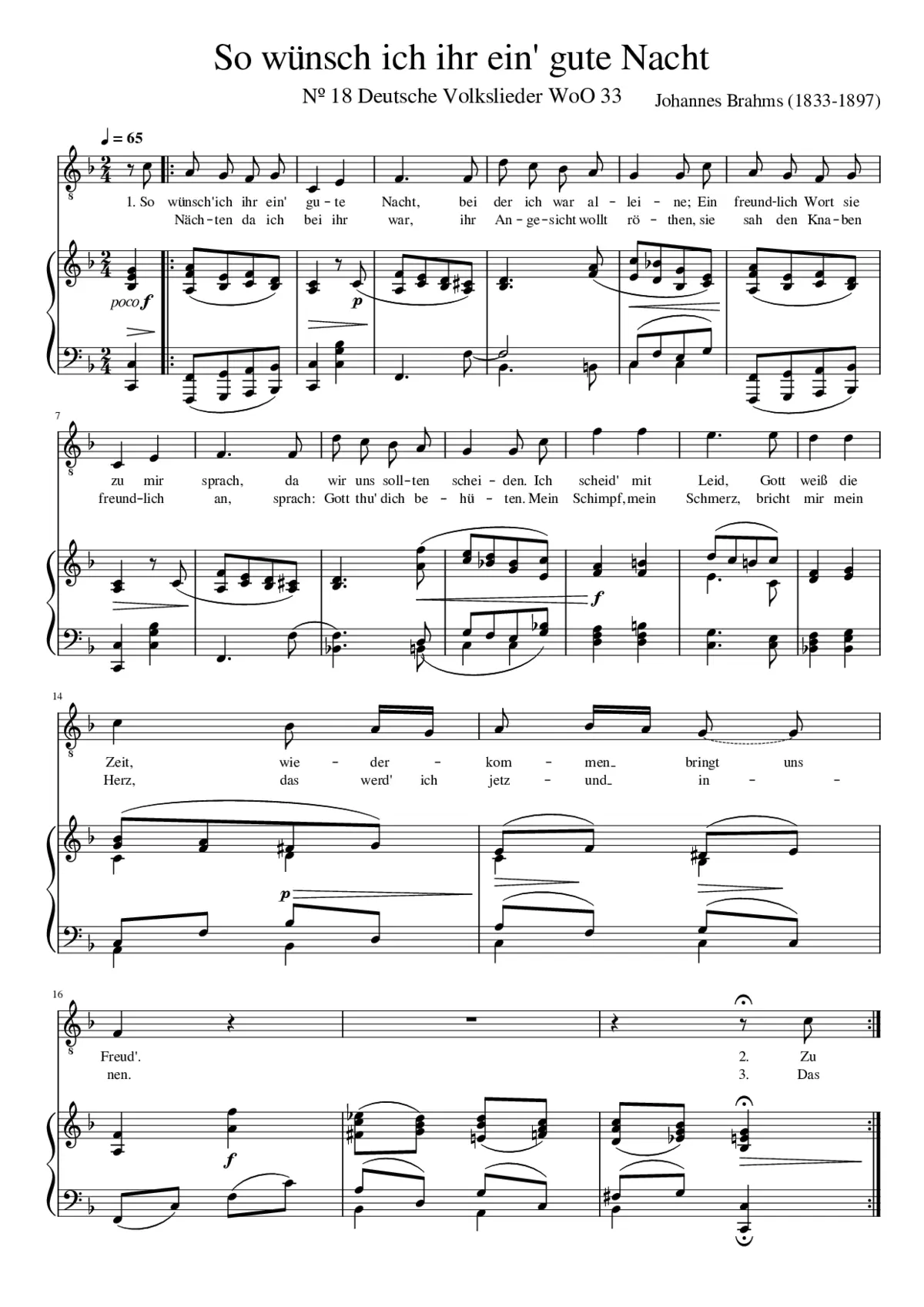 49 Deutsche Volkslieder WoO 33 - Page 1