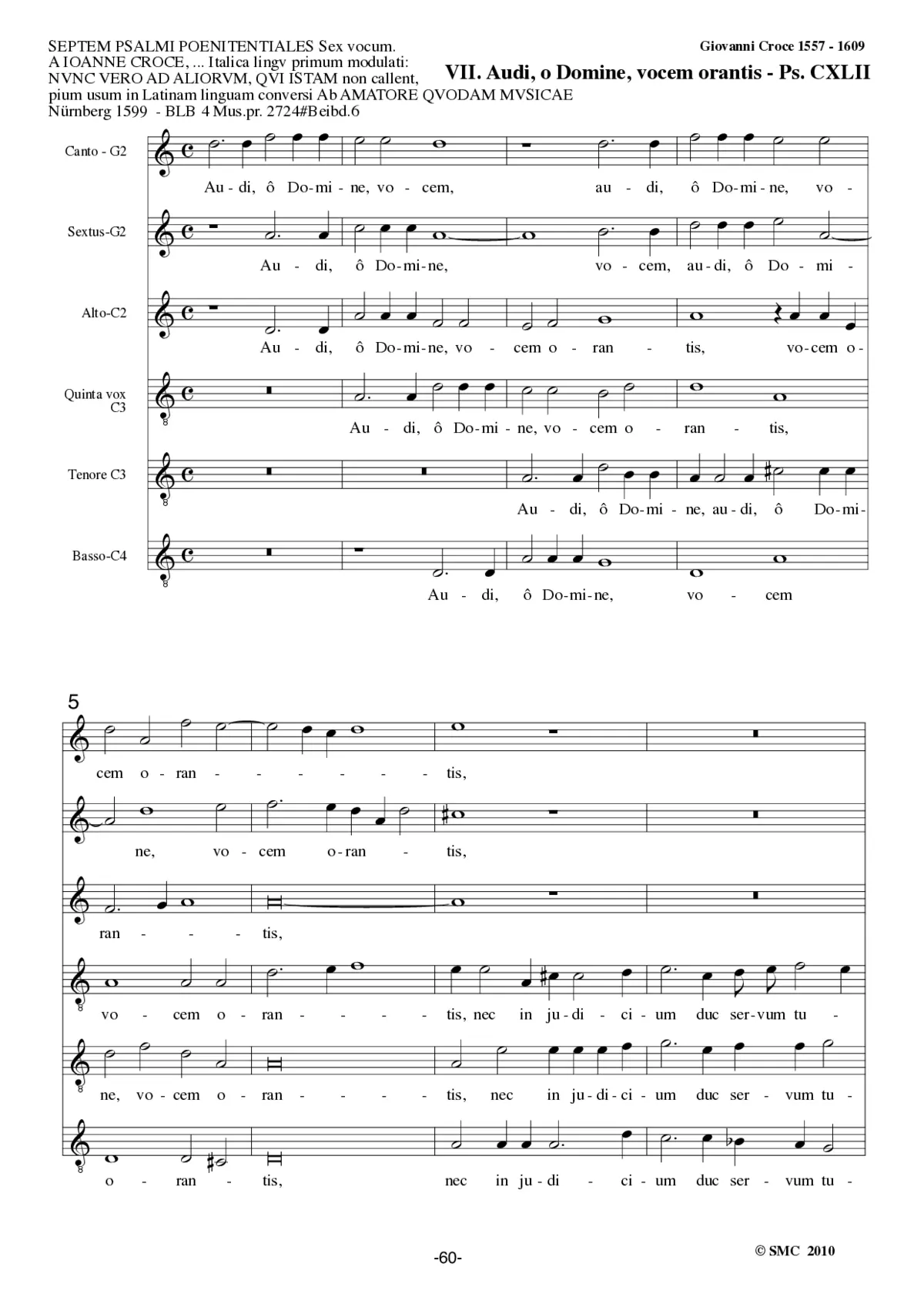 Audi, o Domine, vocem (Psalm 142) - Page 1