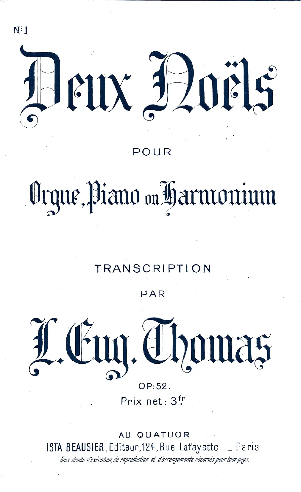 2 Noëls pour orgue, piano ou harmonium - Page 1