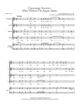 Communion Sentence: Who maketh his angels spirits