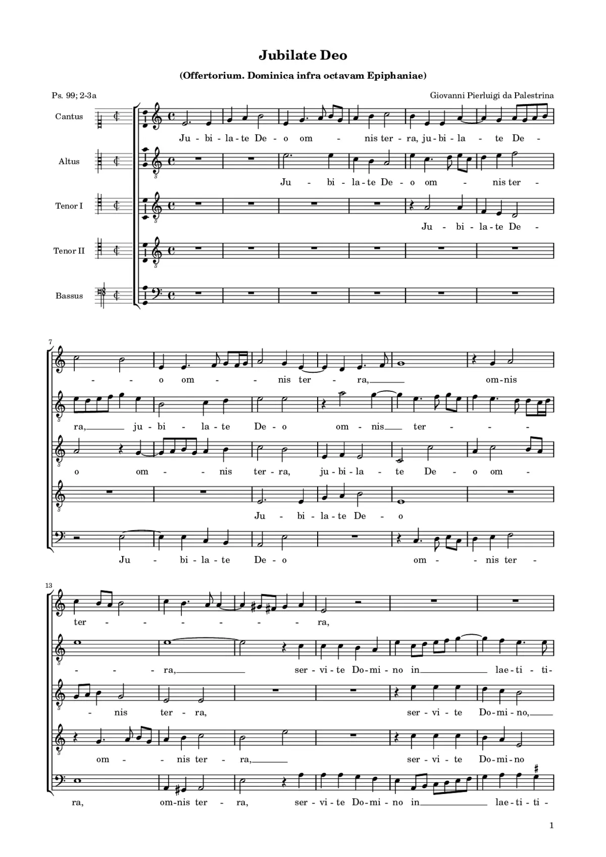 Jubilate Deo omnis terra - Page 1