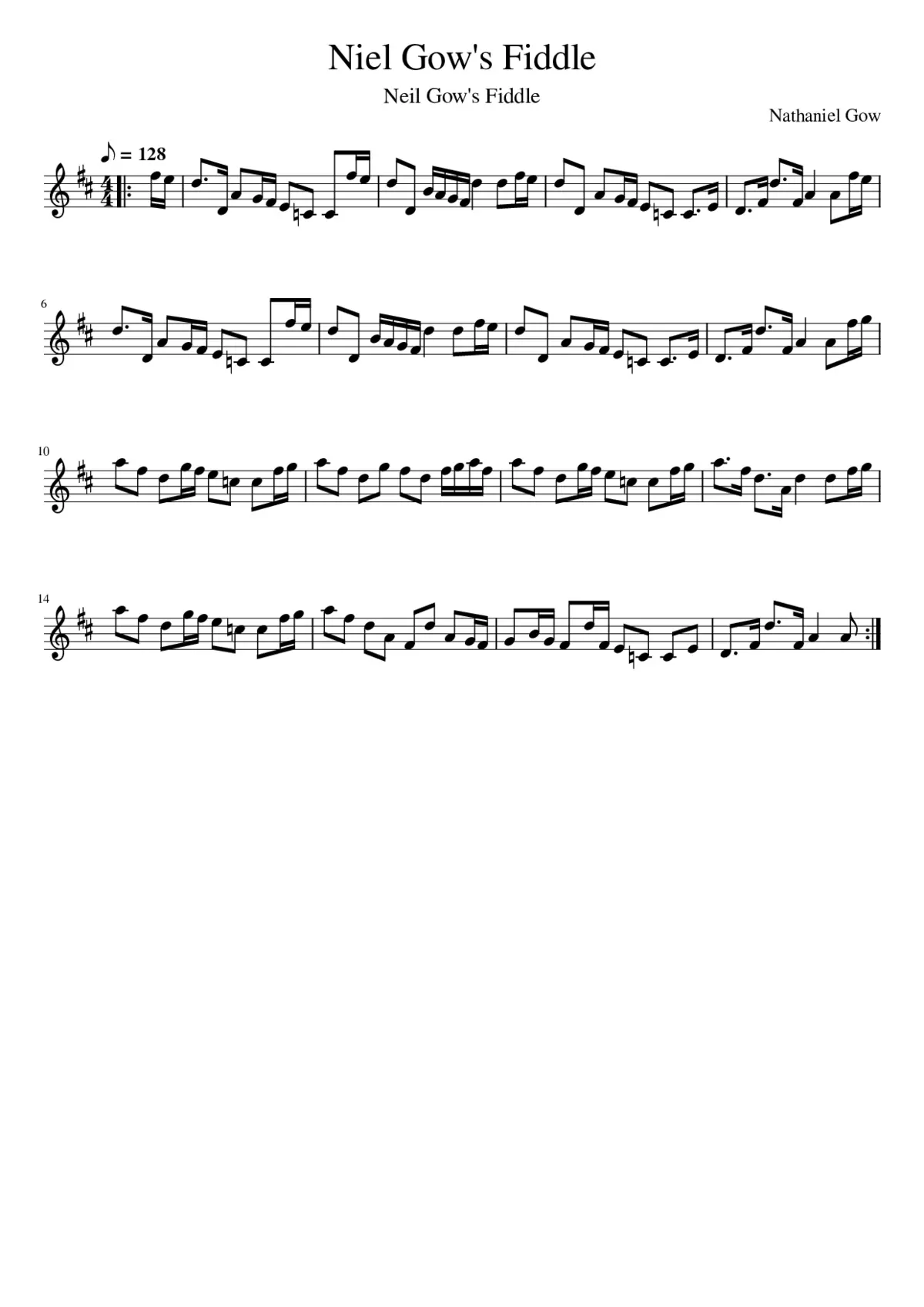 Niel Gow's Fiddle - Page 1