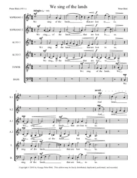 We sing of the lands