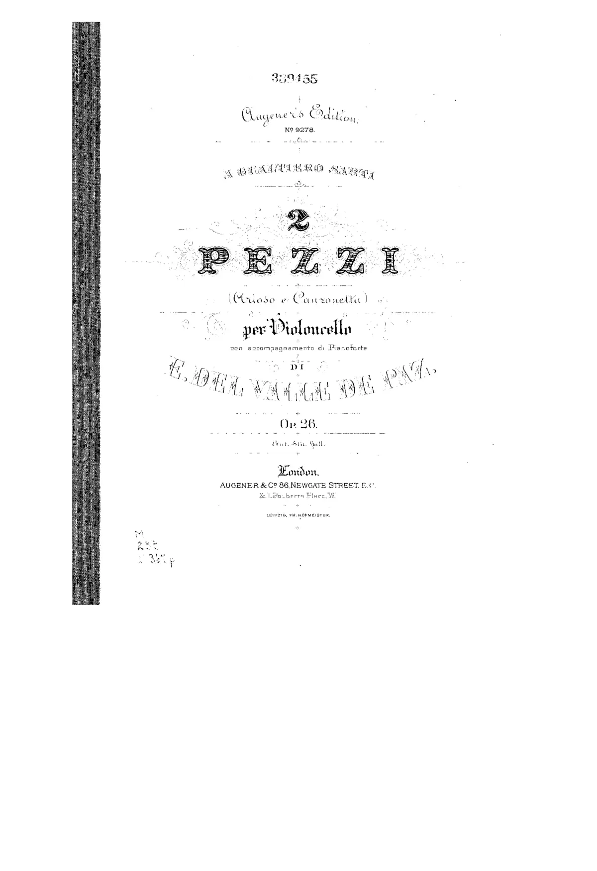 2 Pezzi, Op.26 - Page 1