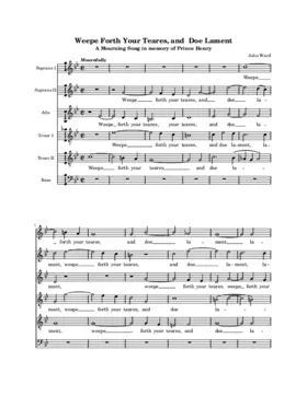 Weepe forthe your teares, and doe lament