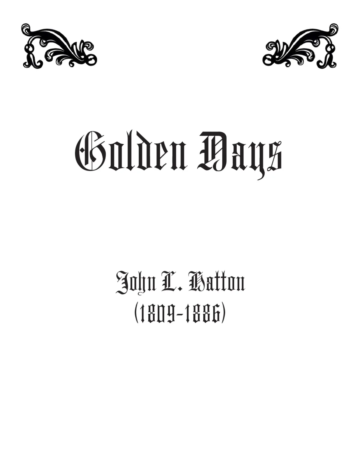 Golden Days - Page 1