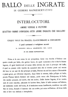 Il ballo delle ingrate in genere representativo