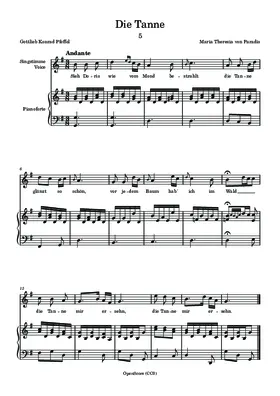 Die Tanne (Sieh Doris, wie vom Mond bestrahlt )