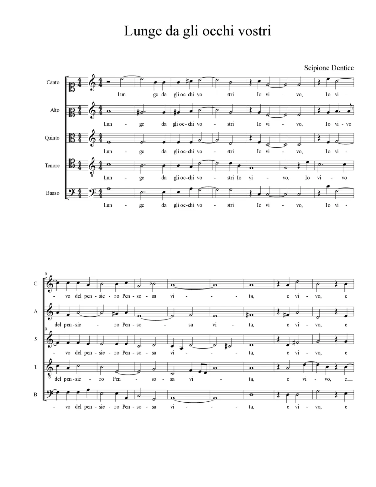 Lunge da gli occhi vostri - Page 1