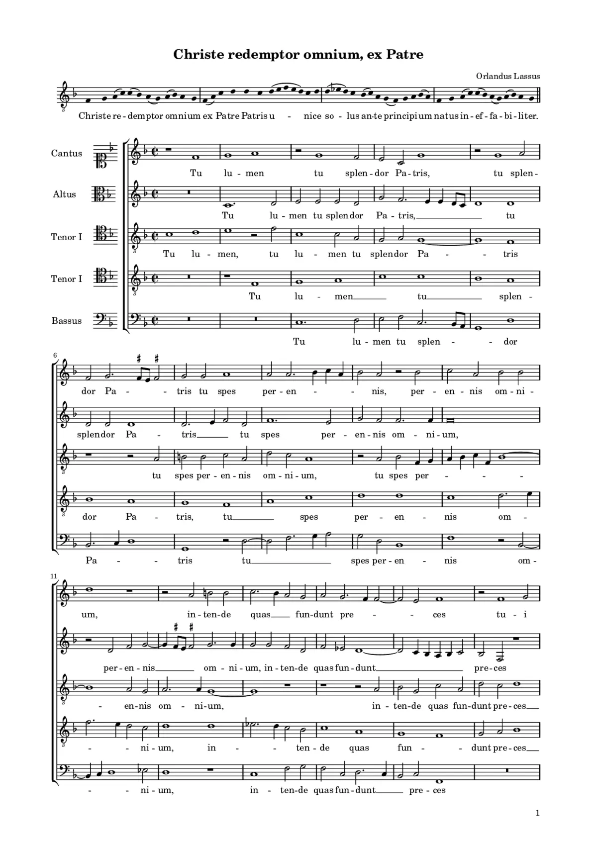 Christe redemptor omnium, ex Patre - Page 1