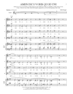 Amen dico vobis quod uni