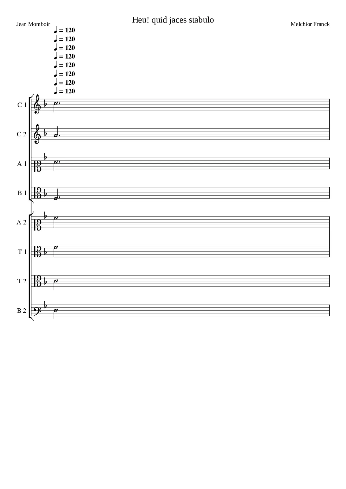 Heu! quid jaces stabulo - Page 1