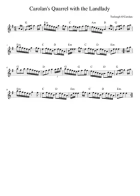 Carolan's Quarrel With The Landlady