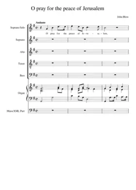 O Pray for the Peace of Jerusalem