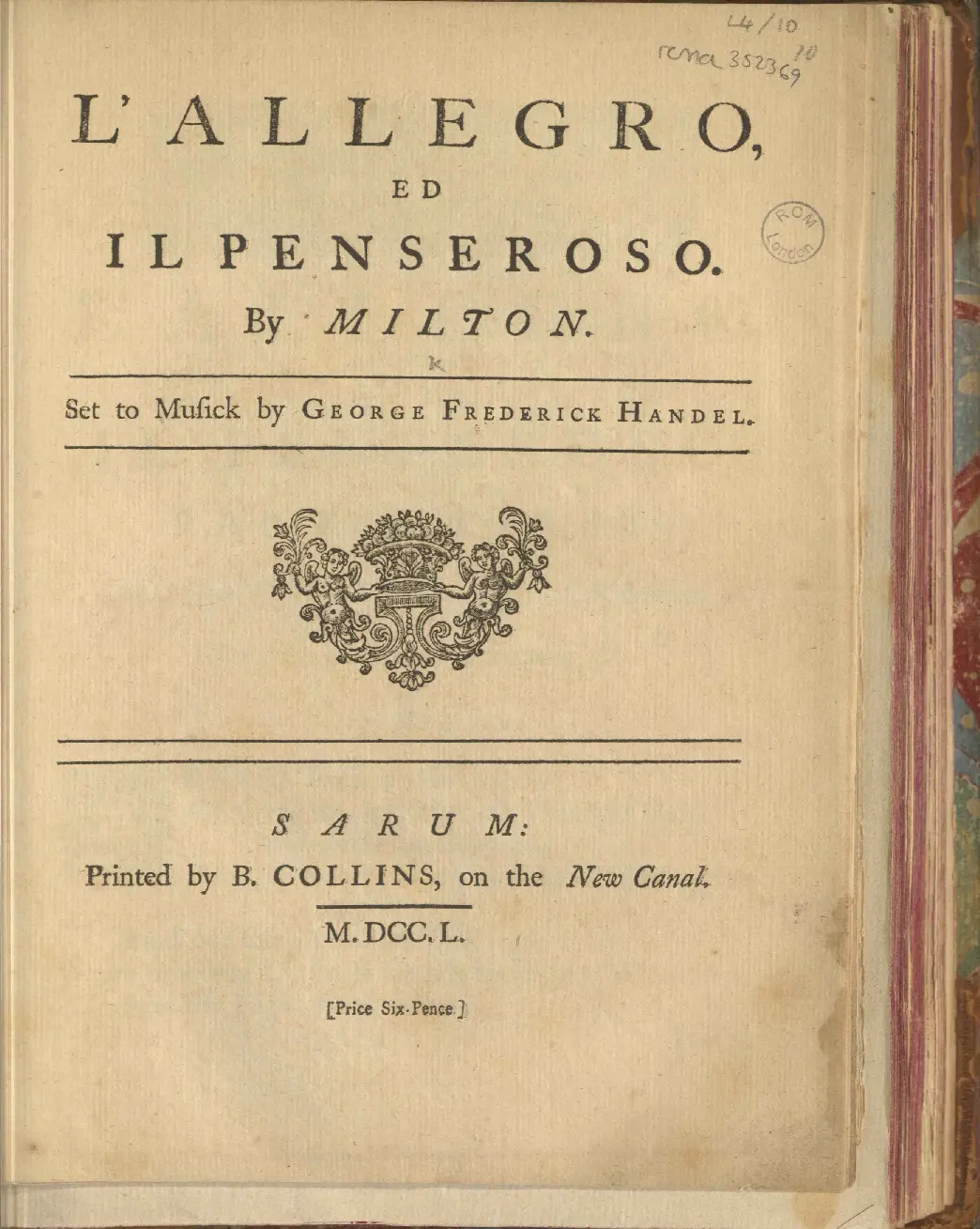 L'Allegro, il Penseroso, ed il Moderato - Page 1