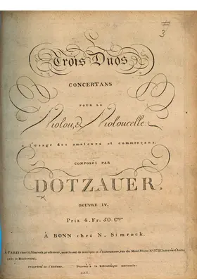 3 Duos Concertants for Violin and Cello