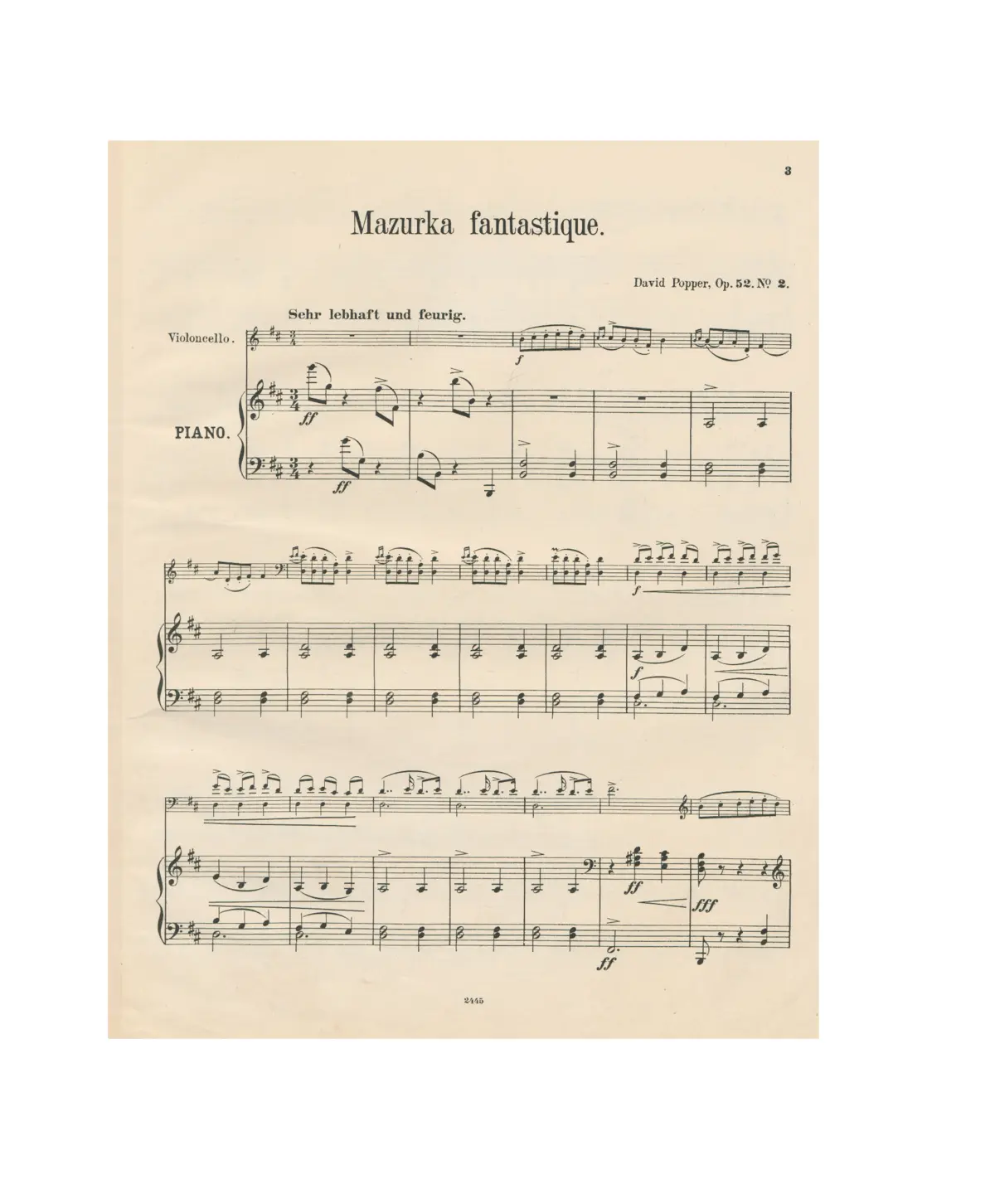 2 Pieces for Cello and Piano - Page 1