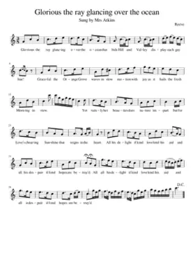 Glorious the ray glancing over the ocean